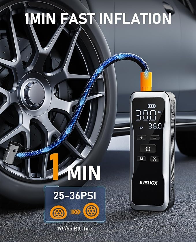 Tire Inflator Portable Air Compressor, Air Pump - Image 2