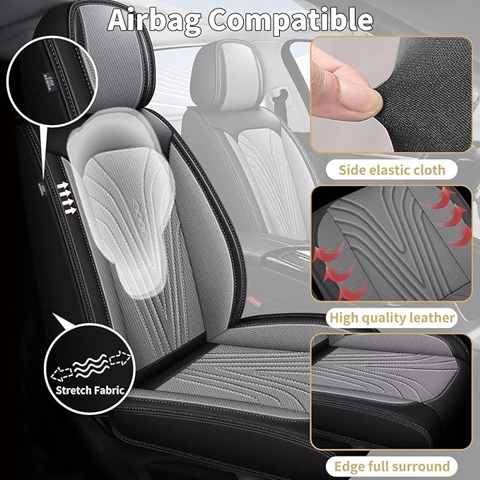 Car Seat Covers Fit for Toyota Camry 2012-2025 Faux Leather Automotive Seat - Image 4