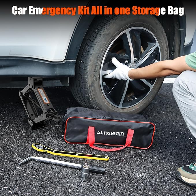 Scissor Jack for Car, 2 Ton Car Jack Kit for Sedan, Universal Tire Changing Kit - Image 5