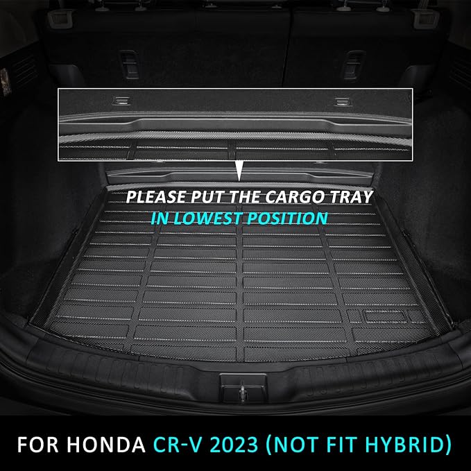 ANBINGO® Cargo Liner Custom for 2023 2024 2025 2026 CR-V Car Floor Mat Black - Image 2
