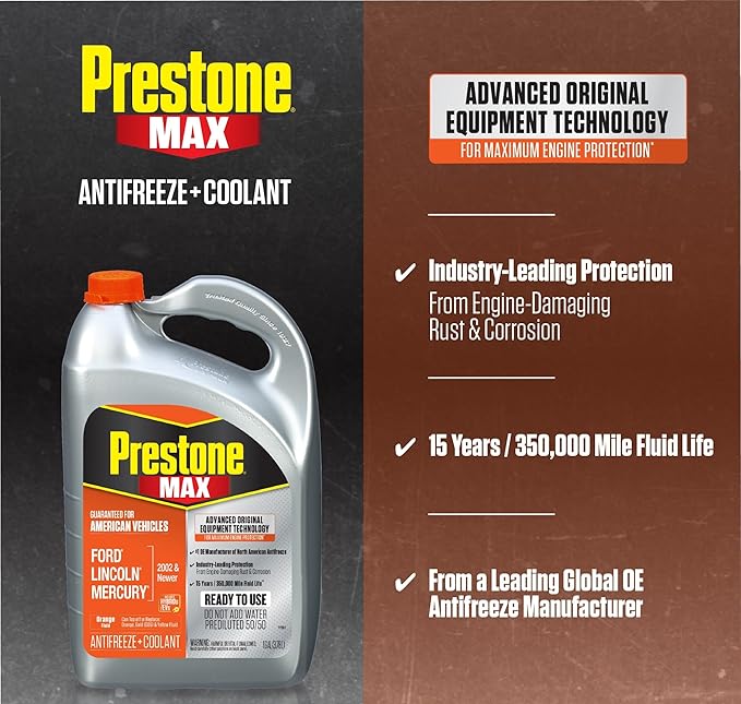 Prestone AF6800 MAX Original Equipment Antifreeze and Coolant: American Orange - Image 3