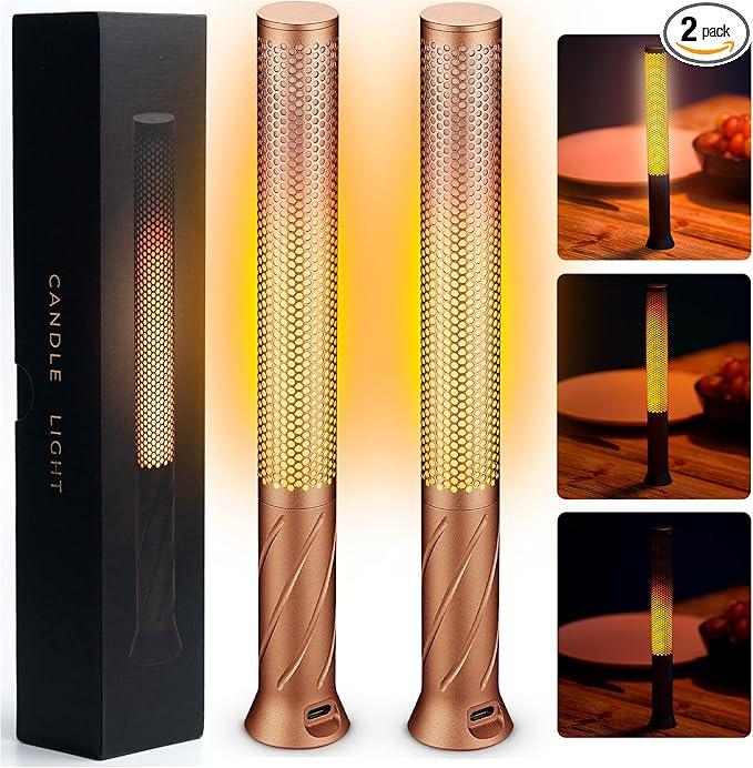 LED Candle Light, Cordless Table Lamps, Bedside Lamps w/2 Modes, Rechargeable by SEHNLICH