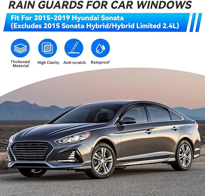 4pcs Window Visors Compatible - Image 2
