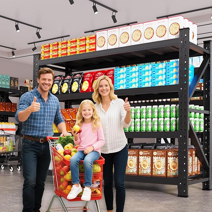 69''W Garage Shelving Heavy Duty, Metal Garage Shelves, 7000LBS Storage Shelves - Image 8