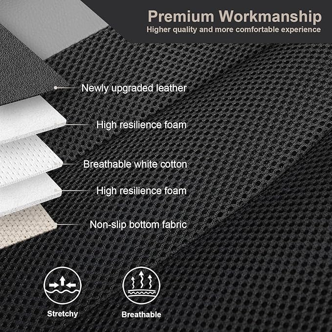 GIANT PANDA 2-Pack Front 3D Air Mesh Car Seat Covers Custom Fit Dodge Ram 1500 - Image 5