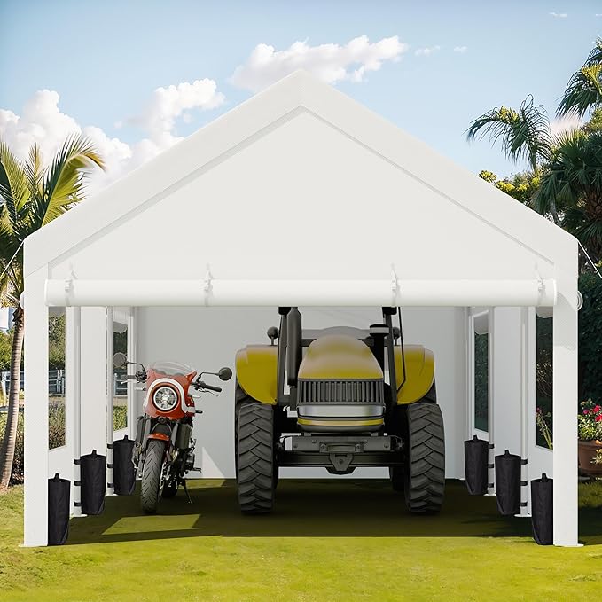 JY QAQA Carport, 10x20 FT Heavy Duty Carport - Image 7