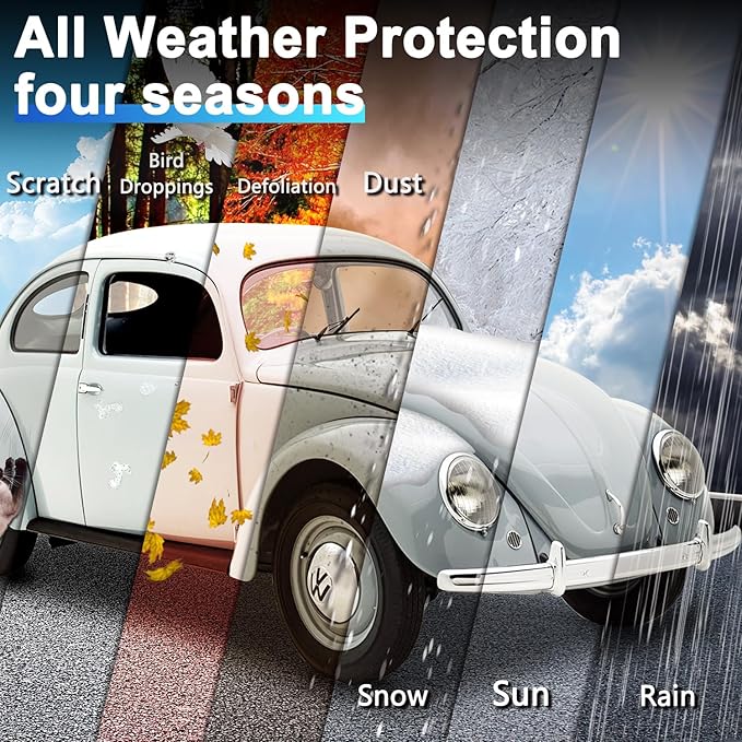 Car Cover for 1960-1980 Beetle Bug Sedan 2-Door, Full Exterior Car Covers for - Image 8