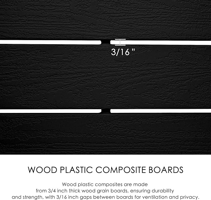 Kozyard 50" W x 48" H Outdoor Privacy Screens Aluminum Post, Air Conditioner - Image 5