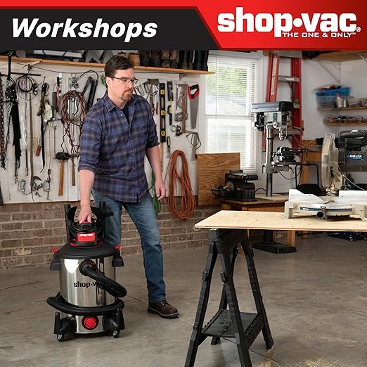 Shop-Vac 5761311 12-Gallon Wet/Dry Shop Vacuum, 6 Peak HP, 1.5 Inch Diameter x - Image 4