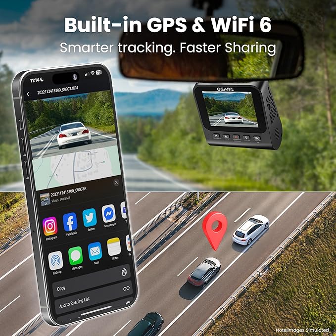 GEARit 4K Dual Dash Cam Front and Rear Camera - Image 4