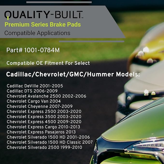 Premium Semi-Metallic Front Brake Pads Compatible - Image 3