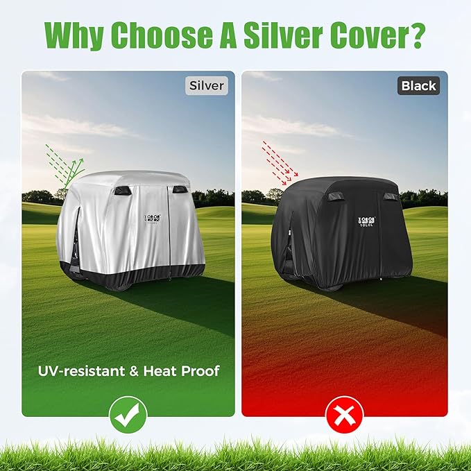 10L0L 4 Passenger Golf Cart Cover - Image 5