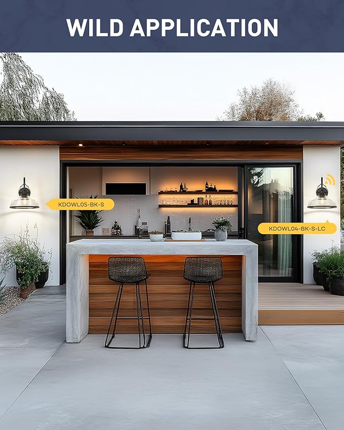 kudos Dusk to Dawn Outdoor Wall Sconce, Exterior Garage Light Fixtures - Image 8