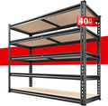REIBII 2500LBS Garage Shelving 72''H Storage Shelves 40" W Metal Shelving 5 by REIBII