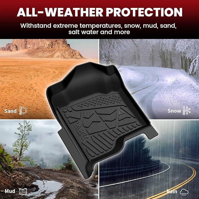 LASFIT Floor Mats 2007-2013 for Chevy Silverado/GMC Sierra 1500, 2008-2014 2500 - Image 8
