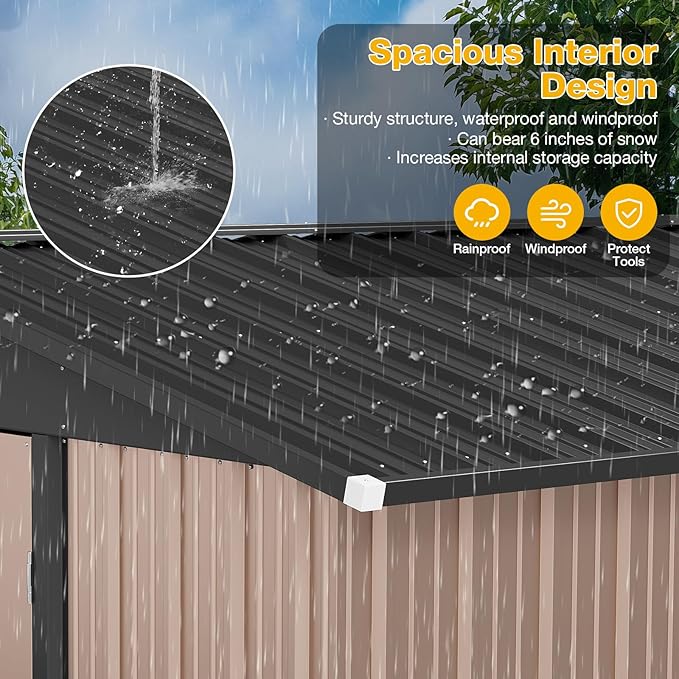 10x12 FT Outdoor Storage Shed - Image 5