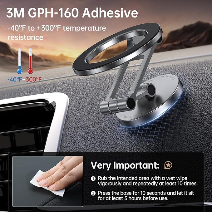 SYNCWIRE Fits MagSafe Car Mount, Magnetic Phone Holder - Image 4