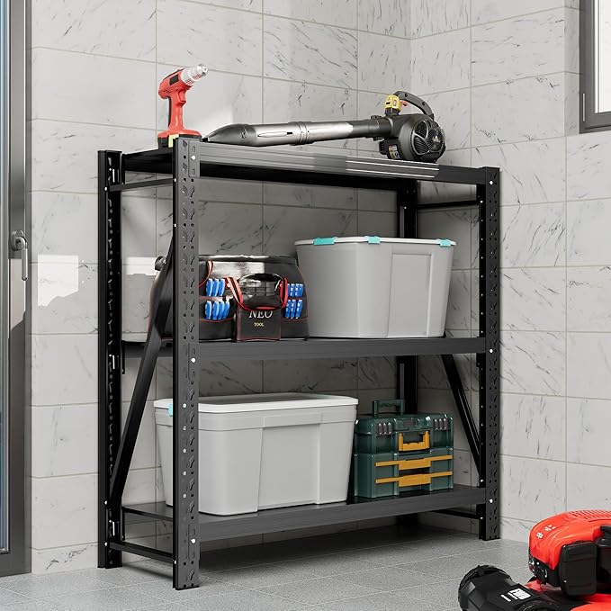 Garage Shelving Unit 1 Set Rustproof 50“W Heavy Duty Storage Shelves Easy - Image 6