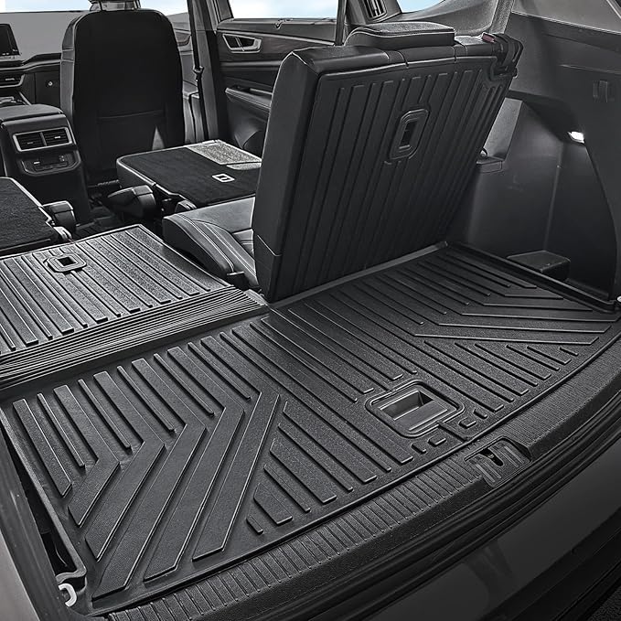 Floor Mats for 2018-2024 2025 Volkswagen VW Atlas 7 Seats, All Weather TPE - Image 5