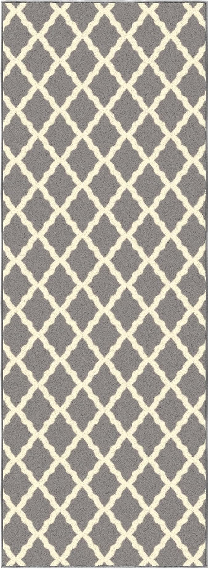 Ottomanson Hallway Runner Rug 2'2" x 6' Non Slip Trellis Area Rugs Easy to - Image 7