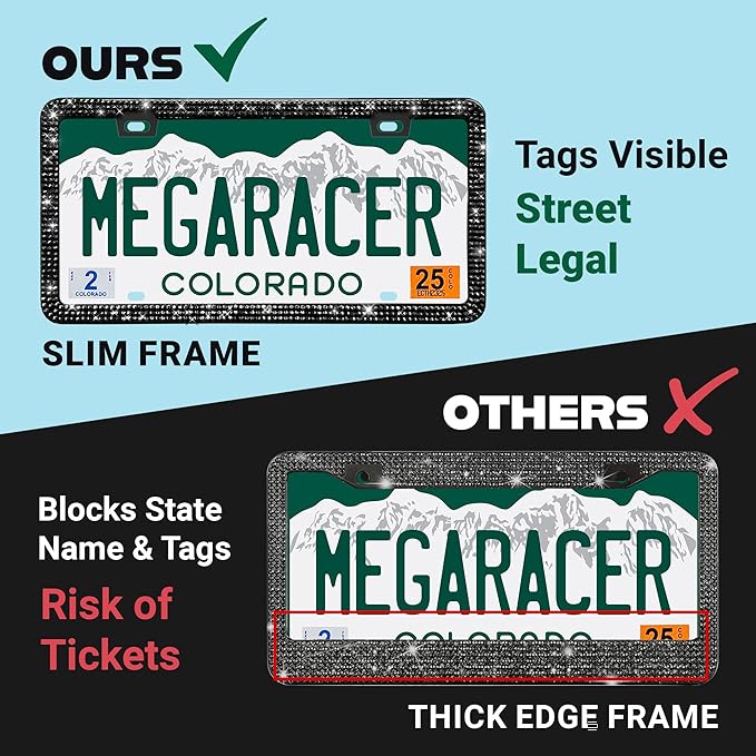 Elegant Bling License Plate Frame - Image 6