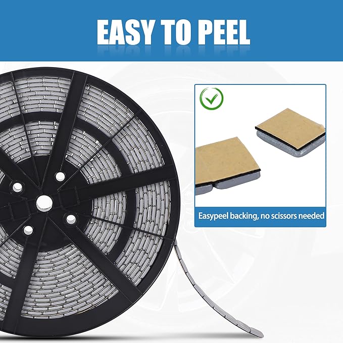 0.25 Oz Gray Adhesive Wheel Weights（715pcs, 11lbs/5kg）, 1/4 Oz Stick on Wheel - Image 5