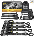 4Pcs Ratchet Strap Tie Down Kit | 1.6”x 10FT Heavy Duty Ratchet Straps by Onesnt