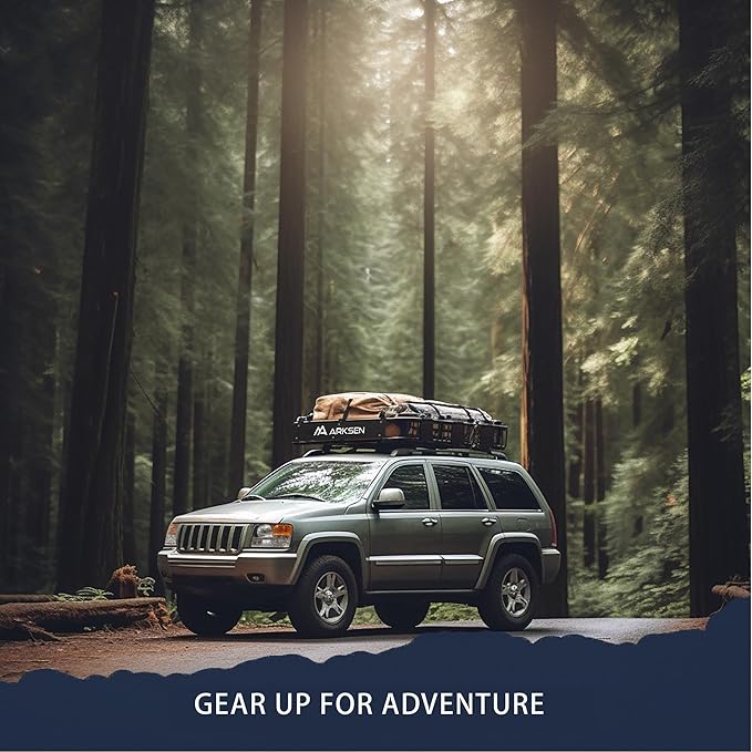 ARKSEN 43 x 39 x 6 Inch Universal 150LB Heavy Duty Roof Rack Cargo - Image 3