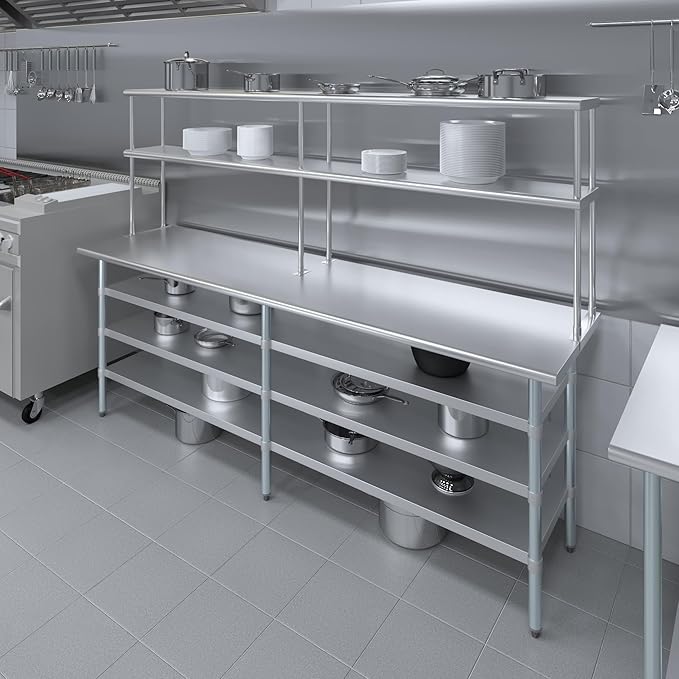 Amgood 24" x 60" Stainless Steel Work Table - Image 4