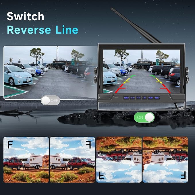Hodozzy Wireless Backup Camera Digital System Kit, 9 Inch Dual Split Screen - Image 7