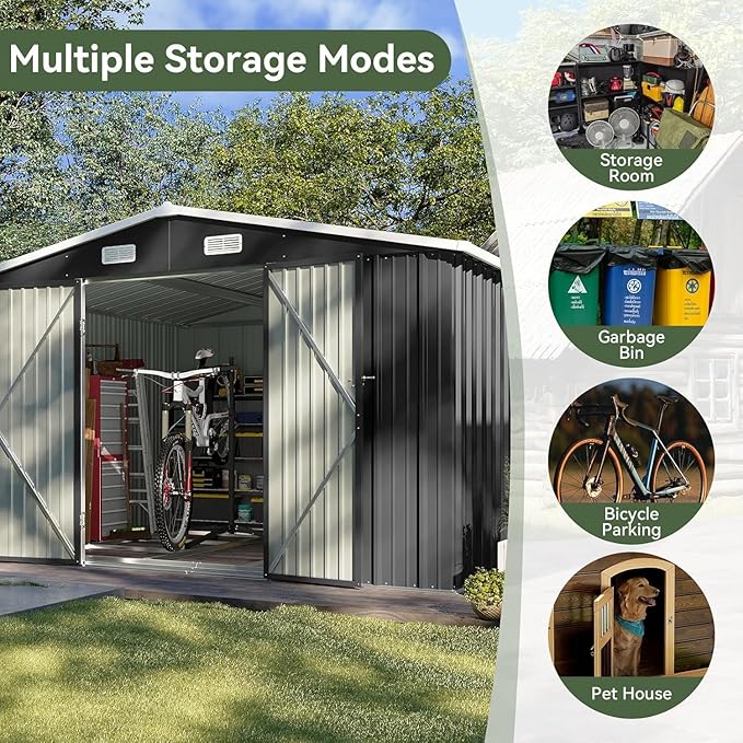 10x10 FT Shed Outdoor Storage Shed - Image 6
