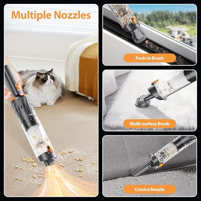 Handheld Vacuum Cordless 15000PA Car Vacuum 3-in-1 Hand Held Vacuums 1.1 Pounds - Image 4