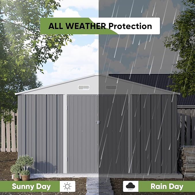 Patiowell 10' x 10' Metal Storage Shed - Image 3