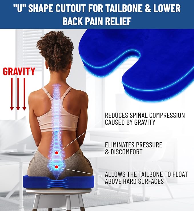 Everlasting Comfort Doctor Recommended Memory Foam Seat Cushion - Image 3