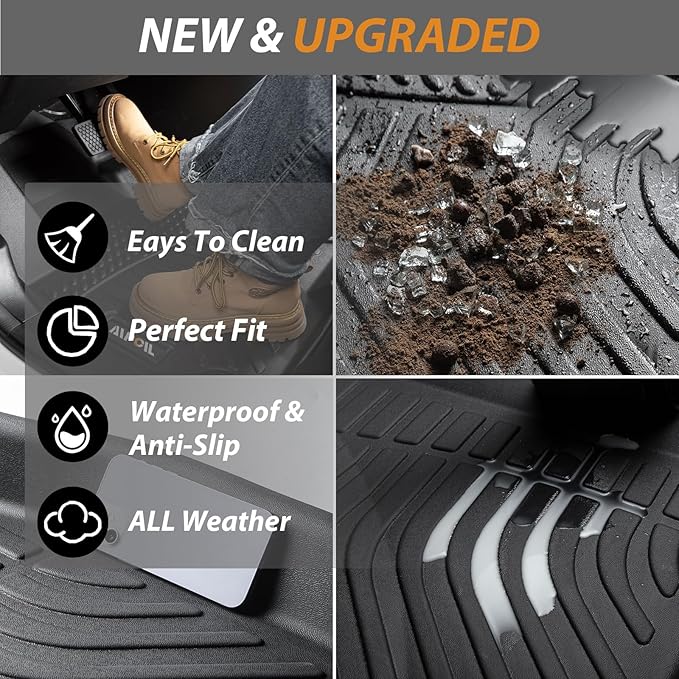 AIPOIL® Floor Mats for 2019-2025 BMW X7 40i, M60i All Weather Protection TPE - Image 4