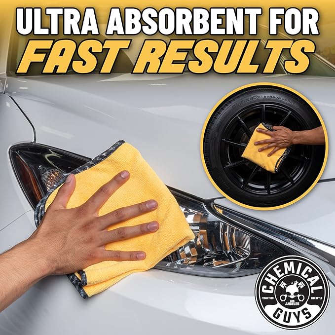 Chemical Guys ‎MIC_507_03 Automotive Microfiber Drying Chamois, 3 Pack - Image 8