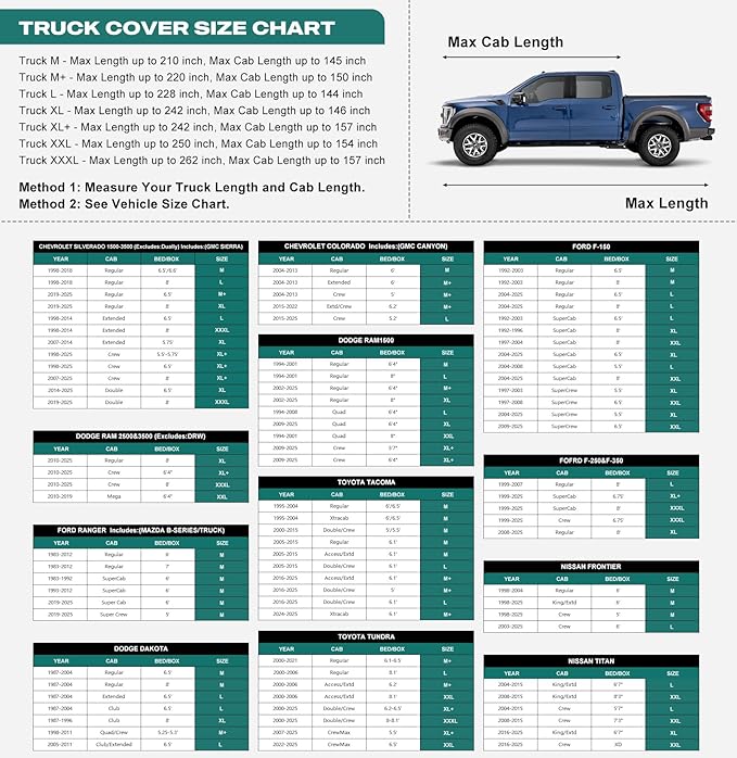 16 Layers Large Truck Cover Waterproof All Weater, Heavy Duty Pickup Truck Cover - Image 5