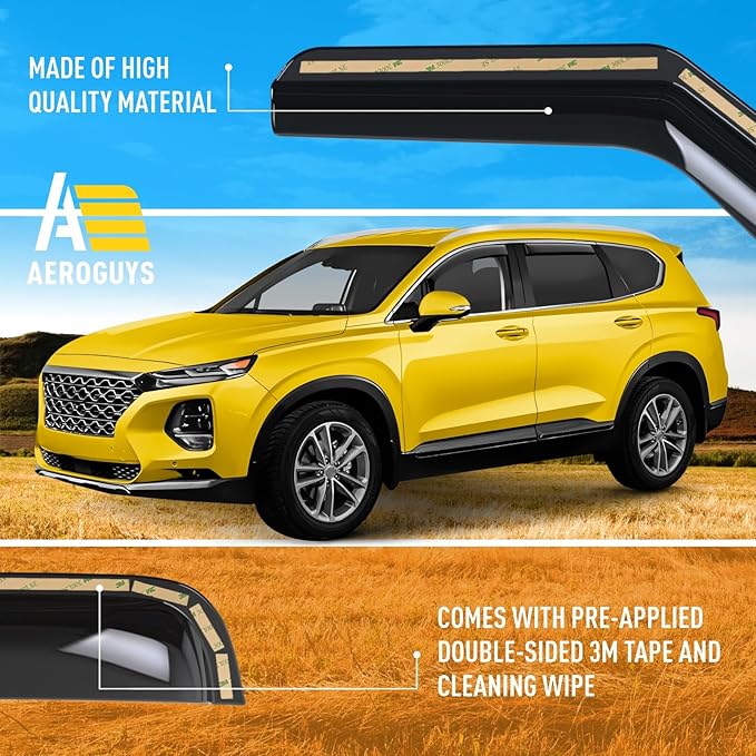 Extra Durable Window Deflectors in-Channel Window Visors Rain Guards Fit - Image 6