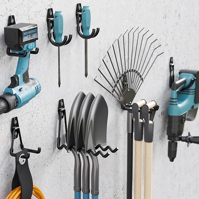 BONTEC 16 Pack Heavy Duty Garage Hooks, Steel Wall Mount - Image 7