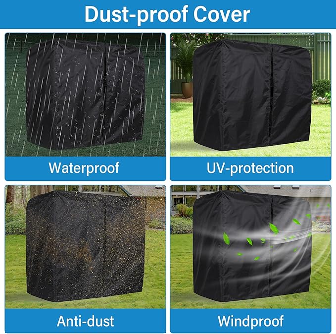 Tire Storage Rack 57" x 55.1" x 20" w/Anti-dust Cover, Adjustable Rolling Tire - Image 4