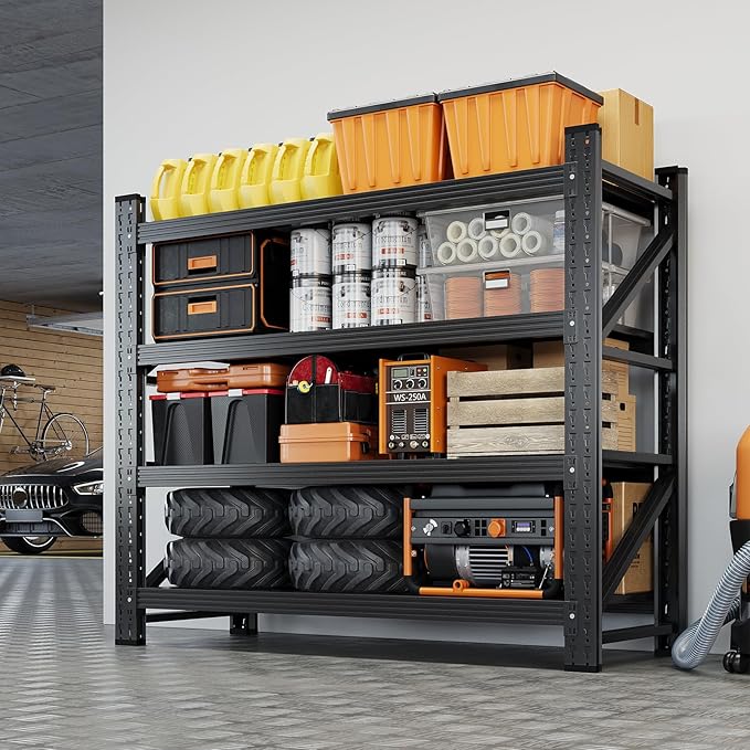 Yizosh 48" W Metal Garage Storage Shelves, Heavy Duty Adjustable Steel - Image 6