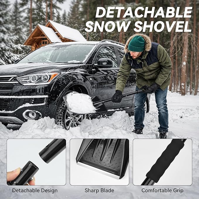 Car Emergency Kit with Portable Air Compressor, Winter Car Safety Roadside - Image 4
