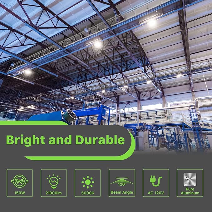 LED High Bay Light 150W, 21000lm 5000K UFO Led High Bay Light, Commercial Bay - Image 2