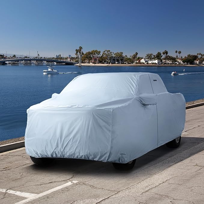 iCarCover Premium Truck Cover for 2007-2024 Toyota Tundra CrewMax 5.5 ft. Short - Image 7