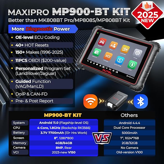 Autel MaxiPRO MP900-BT KIT Scanner: 40+ Service, 3K Bidirectional Tests - Image 2