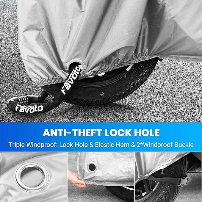 Favoto Motorcycle Cover Waterproof Outoor - Image 3