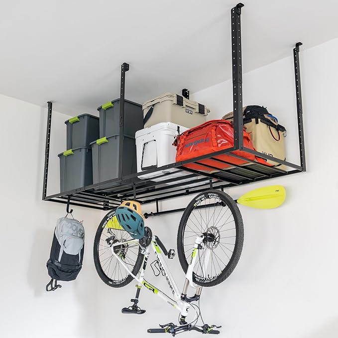 StoreYourBoard Heavy-Duty Ceiling Mounted Garage Shelving, Steel Overhead by StoreYourBoard