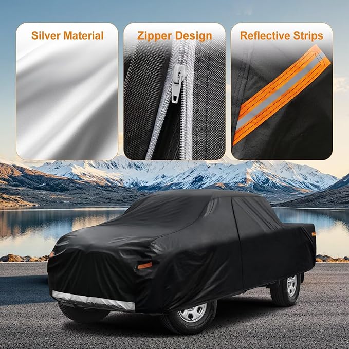 Kayme Truck Cover Custom Fit Chevy Silverado 1500 Regular Cab Long Bed. Full - Image 3