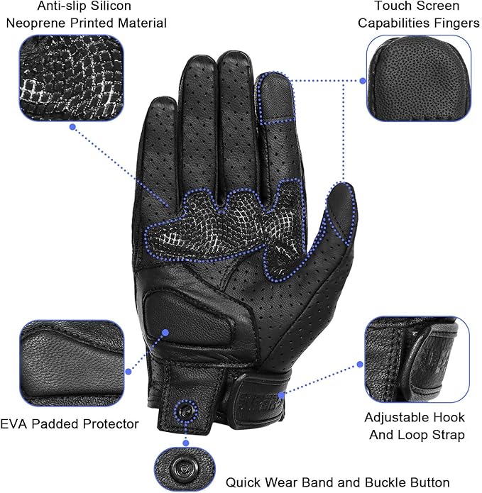 Superbike Updated Full Finger Anti-Slip Motorcycle Gloves Hard Knuckle - Image 3