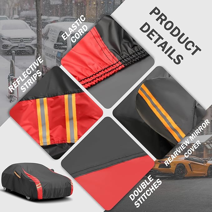 Car Cover Outdoor Automobiles Waterproof All Weater, Universal Fit XL+ - Image 2
